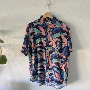 RSVLTS Pastel Palms Short Sleeve Button Up